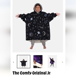 Comfy USA Kids Black and Blue Hoodie